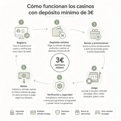 casino depósito mínimo 3 euro
