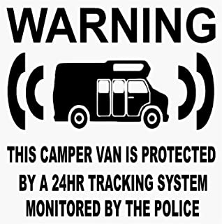 6 x furgoneta maniqui-Fake GPS – black-tracking sistema de dispositivo unidad – Caravana alarma de seguridad advertencia pegatinas para ventana – Policia Monitored vinilo senal
