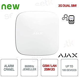 Ajax - Central de Alarma Ajax HUB GPRS-LAN 868MHz 2SIM 2G - AJ-HUB2-W