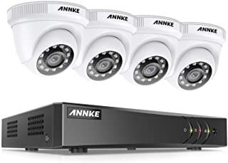 ANNKE Kit Sistema de Seguridad CCTV Camara de vigilancia 4CH 3MP H.265+ DVR con 4 Camaras 1080P IP66 Impermeable Vision Nocturna No-Ruido Alerta por Correo electronico con instantaneas