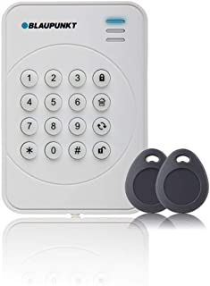 Blaupunkt KPT-R1 inalambrico RFID- Rolling Seguro- cifrado por Radio- facil de Usar y Alarma- Panel de Control con codigo Enrollable- Incluye Lector de dia y 2 Etiquetas