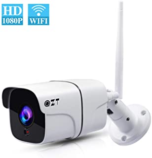 Camara de Vigilancia Exterior- QZT Camara IP WiFi HD 1080P con Vision Nocturna- IR LED Motion Detection 2-Way Audio- Impermeable IP66 Camara de Seguridad para Casa Garden Garaje