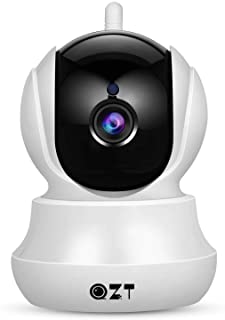 Camara IP- Camara de Vigilancia QZT 1080P Wifi con Vision Nocturna- Audio Bidireccional- Giro - Inclinacion- Deteccion de Movimiento- Alarma Email- Camara de Seguridad