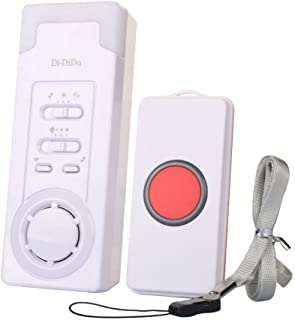 Cuidador personal inteligente inalambrico- sistema de emergencia con boton de llamada de alarma para personas mayores (2-en 1)