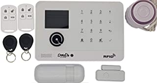 DadVu Kit de Sistema de Alarma para el hogar- Wireless- WiFi de 2-4 GHz- telefono gsm- 100 Zonas de Alarma- aplicacion para Android e iOS- Seguridad domestica- Oficina- Tienda- Blanco