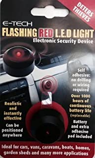 E-Tech – Maniqui Alarma para disuadir a los Ladrones – LED Parpadeante Color roja Uso en Coches- caravanas- Barco etc.