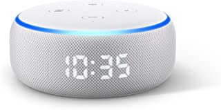 Echo Dot (3.ª generacion) - Altavoz inteligente con reloj y Alexa- tela de color gris claro