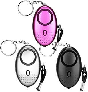 Eletorot Personal Mini Alarmas de seguridad 140DB aprobada por la policia Autodefensa Mantente mas seguro cuando esta fuera Incluye paquete de 3 piezas