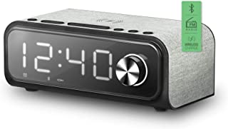 Energy Sistem Clock Speaker 4 Wireless Charge (Dual Alarm- 10 W- Carga inalambrica- Radio FM- Bluetooth- USB-microSD MP3)
