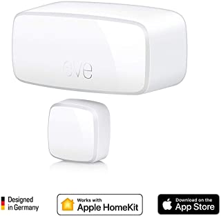 Eve Door & Window - Sensor inalambrico de contacto- Bluetooth Low Energy- non occorrono bridge o gateway- blanco (Apple HomeKit)