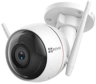 EZVIZ Camara de vigilancia Exterior-camara IP WiFi camara Bala de Seguridad IP66-Vision Nocturna 30m Luz-proteccion de Sirena-Compatible con Alexa-CTQ3W (720p)
