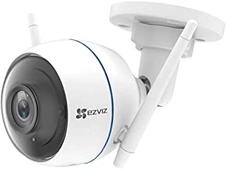 EZVIZ ezTube 1080p Camara de Seguridad- WiFi- Defensa Activa- Luz Estroboscopica y Sirena- IP66- Vision Nocturna- Audio Bidireccional- Servicio de Nube- Compatible Con Alexa- Google Home