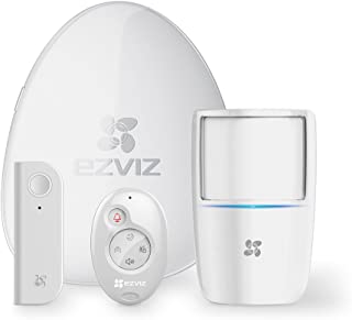 EZVIZ Kit de alarma- incluye 1 central de alarma conectada a Internet- A1- 1 mando a distancia- 1 sensor de puertas y ventanas inalambrico- T6- 1 sensor PIR inalambrico inmune a las mascotas- WIFI -T1C