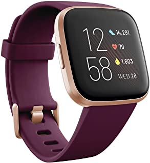 Fitbit Versa 2 - Smartwatch de salud y forma fisica- Burdeos- con Alexa integrada