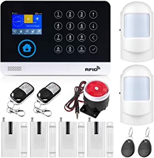 Fuers WG11 WiFi-gsm Sistema de Alarma para Casa Control por App-SMS Kit de Sistema de Alarma para el Hogar DIY con Tarjeta RFID- Marcacion Automatica SIM- Comunicacion Bidireccional