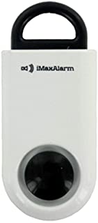 iMaxAlarm SOS Personal de Alerta de Alarma - Alarma 130dB - Dispositivo de Seguridad y Emergencia de Seguridad (Blanco-Negro)