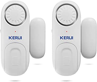 KERUI D1 Sensor de Alarma de Puerta y Ventana para el Hogar con Alarma Antirrobo- Cambio de Timbre- 120 dB- 4 Modos Inteligentes para el Casa- Cuarto para Bebes- Garaje- Oficina de Negocios (2PCS)