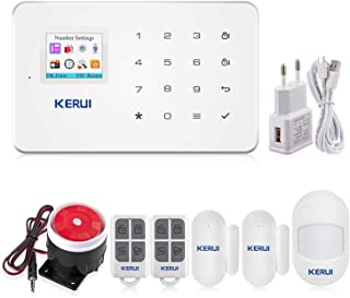 KERUI G18 gsm Sistema de Alarma Seguridad Casa por Call-SMS-App- Kits Alarma Antirrobo Inalambrico DIY con Mini Detector-Sensor Movimiento de Alarma Puerta para Hogar-Tienda-Oficina-Autocaravana