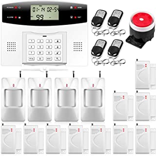 KERUI G2 PSTN-gsm Sistema de Alarma para el Hogar Control de Marcado Automatico por SMS-Llamada- Monitoreo Remoto-Kit de Alarma Antirrobo Inalambrica DIY Incluye Pilas para la Casa Tienda Garaje