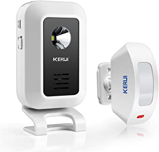 KERUI M7 Alarma de Timbre inalambrica- Sensor de Movimiento de Puertas y Ventanas con Mode de Bienvenida-Alarma-Timbre-Luz Nocturna para Casa-Oficina-Tienda - Kit de Sistema de Alarma de Hogar DIY