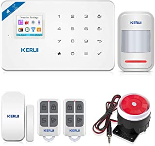 KERUI W18 Sistema de Alarma Inalambrico 2.4G WiFi-gsm para el Hogar- Kits de Sistema de Alarma Antirrobo DIY con Control de Marcado Automatico por SMS y App (iOS-Android)- Facil de Instalar