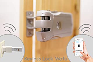 Keyless Lock Wafu Cerradura electronica inteligente 4 mandos +USB Bluetooth apertura con movil.Desbloqueo con mandos o smartphone.Cerrojo de seguridad antirrobo.