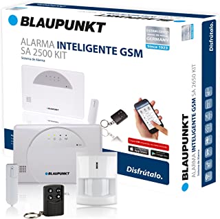 Kit de Alarma inteligente Blaupunkt SA 2500. SIN Cuotas Mensuales- transmision via GSM- 100- inalambrica- facil de instalar- para tu hogar o negocio. Controla tu alarma desde tu Smartphone con la App Gratuita Connect2Home de Bl