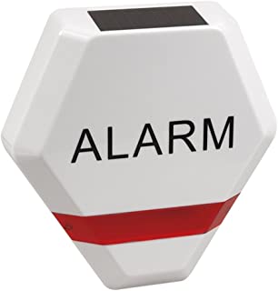 Maclean - Sirena de Alarma Falsa simulada diodos led Intermitentes Panel Solar vigilancia