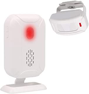 Mengshen Alarma del Sensor De Movimiento- Timbre Inalambrico para Puerta-Entrada de La Puerta-Casa y Tienda-Buzon- Kit de Sistema de Alarma de Seguridad con 1 Sensor Y 1 Receptor - YBQ04