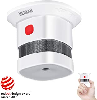 Mini Detector de Alarma de Humo HEIMAN- Bateria de por Vida con bateria de 10 anos- Premio Reddot- Certificado CE- Detector de Incendios fotoelectrico Independiente para el hogar (1)