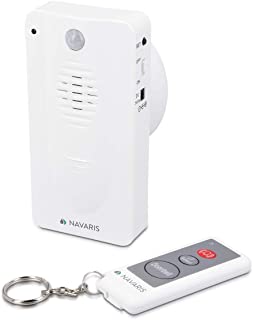 Navaris Timbre y Alarma con Sensor de Movimiento - Detector de Movimiento inalambrico para Puertas de casa o Tienda - Mando a Distancia - para Gatos