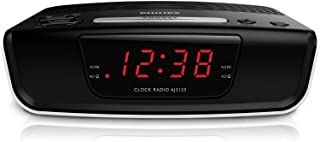 Philips AJ3123-12 - Radio despertador (Sintonizador FM- temporizador y alarma dual)- negro