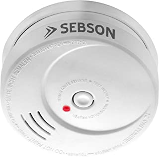 Sebson Detector de Humo NF- Bateria de Litio de Larga Duracion 10 Anos- DIN EN 14604- fotoelectrico- Detectores de Incendios GS506G