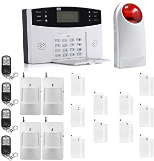 Sistema de Alarma GSM-SMS-ECTECH LCD Pantalla de Menu en Castellano Teclados Llamadas de 6 Telefonos Diferentes Antirrobo Sistema de Seguridad para el Hogar- Oficina- Tienda- Pilas Incluidas