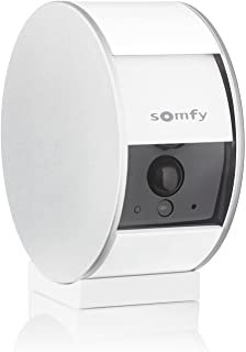 SOMFY 2401507 - Camara de vigilancia WiFi inteligente para el hogar con proteccion de privacidad- compatible con Amazon Alexa y Google Assistant- blanco