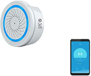 SPC Sonus - Alarma con sirena inteligente Wi-Fi- compatible con Amazon Alexa – Color Blanco