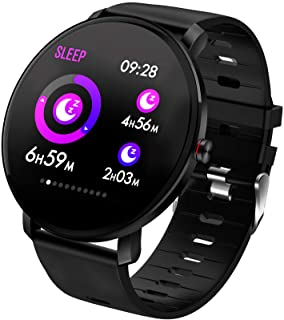 TDOR Smartwatch con Whatsapp Hombre Mujer Reloj Inteligente Android iOS Deportivo- Color Negro