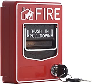 UHPPOTE 9-28VDC Convencional Manual Punto De Llamada Incendio Fuego Push In Pull Down Alarma De Emergencia