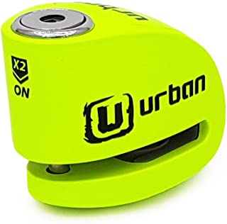 Urban Security UR906X Candado antirrobo moto disco alarma 120 db- Amarillo fluor