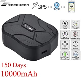 Zeerkeer GPS Tracker-10000mAH Localizador GPS  Seguimiento en Tiempo Real Alarma Anti-perdida Profesional Rastreador GPS Impermeable para Coche- Moto -Congelador- Barco